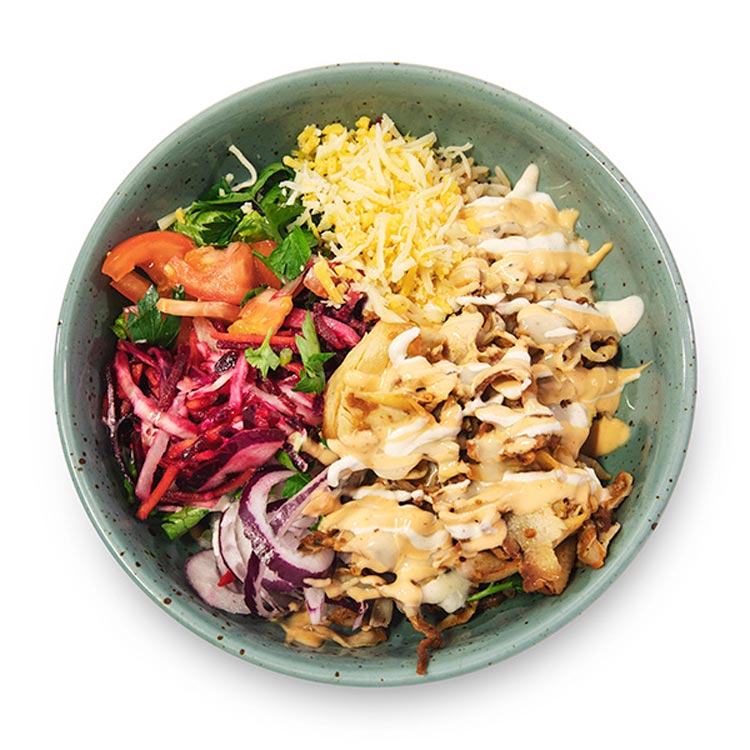 Maträtten Chicken Gyro Bowl