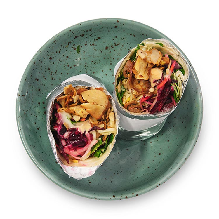 Maträtten Chicken Gyro Burrito